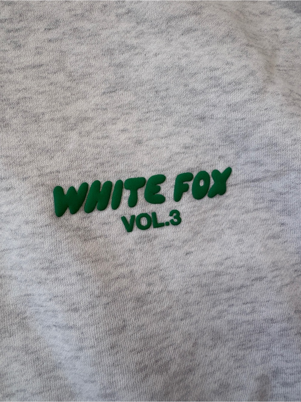 White Fox Boutique Light Gray Hoodie with Green Logo - Picture 2 of 4